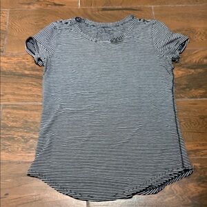lululemon athletica Black and White Striped Tee